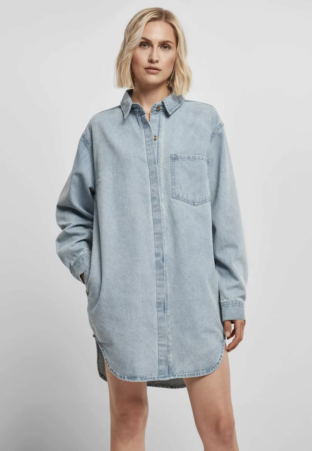 URBAN CLASSICS Shirtkleid "Urban Classics Damen Ladies Oversized Denim Shir günstig online kaufen