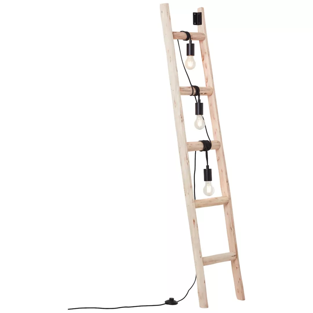 Brilliant Stehleuchte Ladder 93152/76 schwarz natur Metall Holz B/H/T: ca. günstig online kaufen