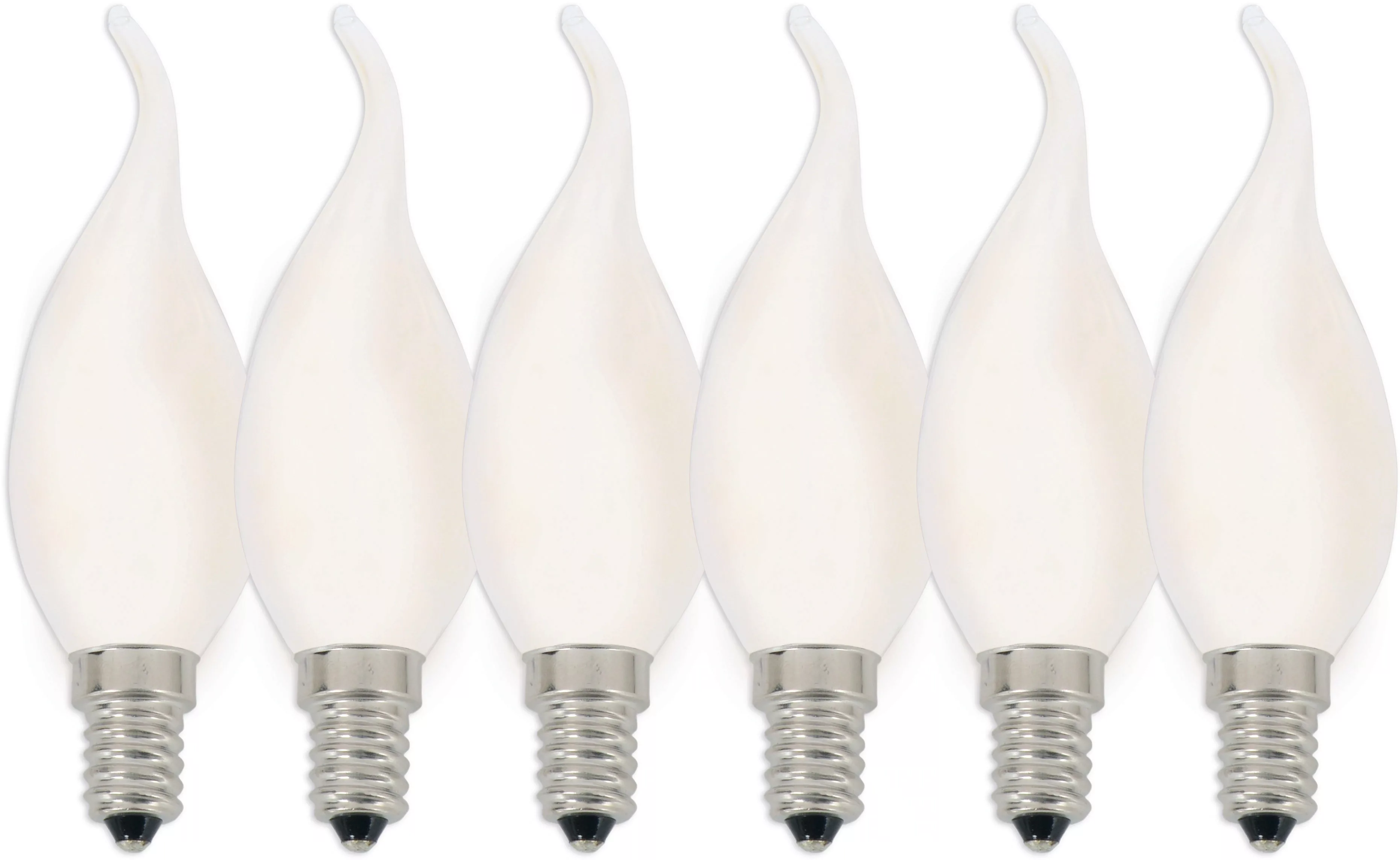 Näve Leuchten "6er-Set LED-Kerze ""Windstoß"" E14" weiß günstig online kaufen