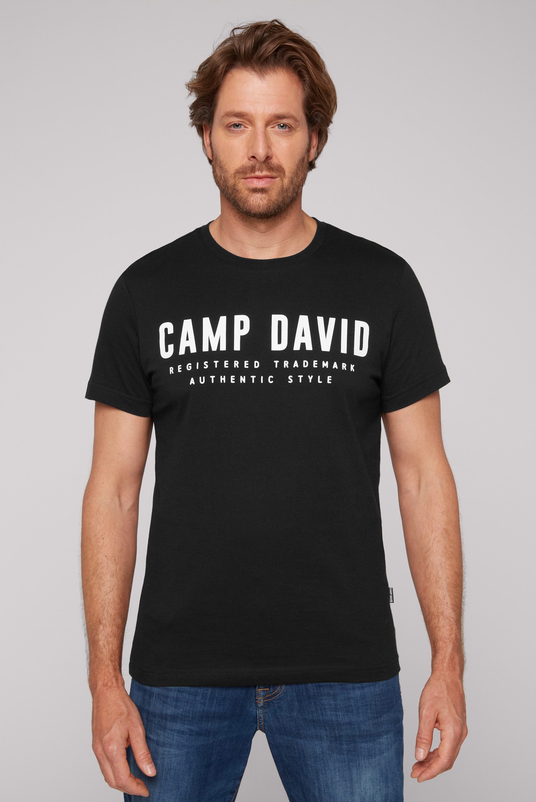 CAMP DAVID T-Shirt mit Logo-Print auf günstig online kaufen