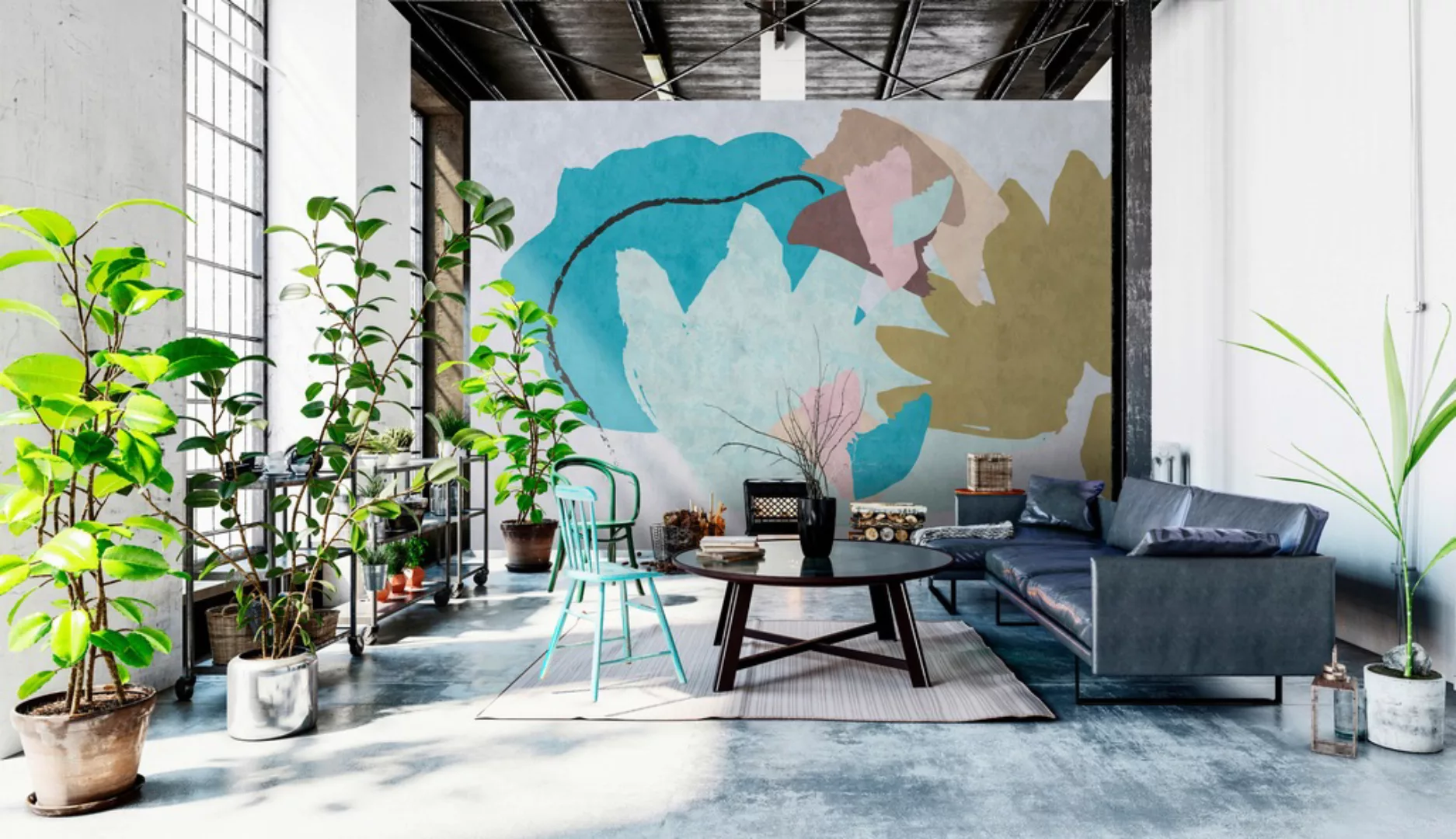 living walls Fototapete »Walls by Patel Floral Collage 1«, Vlies, Wand, Sch günstig online kaufen