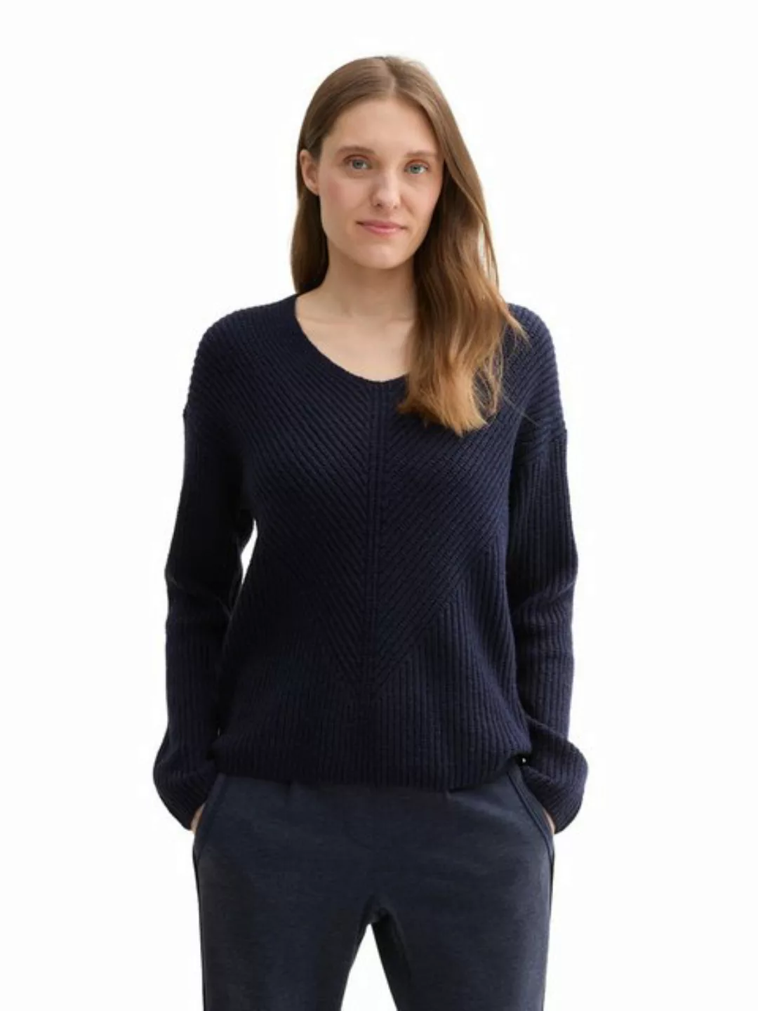 TOM TAILOR Strickpullover mit V-Ausschnitt günstig online kaufen