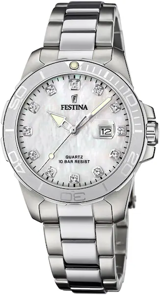 Festina Quarzuhr »F20503/1«, Armbanduhr, Damenuhr, Edelstahlarmband, bis 10 günstig online kaufen