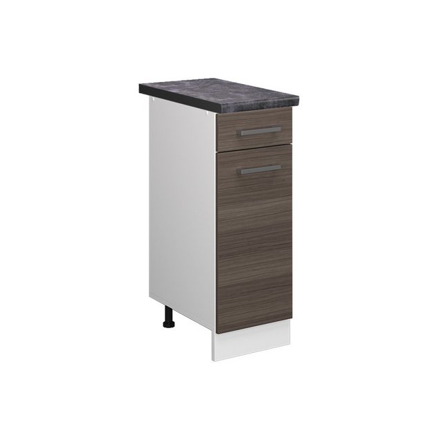 Vicco Unterschrank R-Line, Grau/Weiß, 30 cm, AP Eiche günstig online kaufen