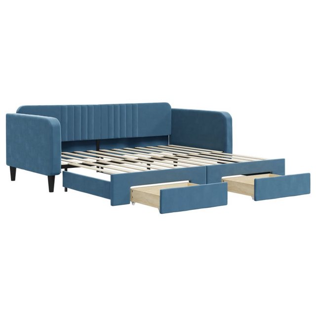 vidaXL Gästebett Gästebett Tagesbett Ausziehbar mit Schubladen Blau 100x200 günstig online kaufen