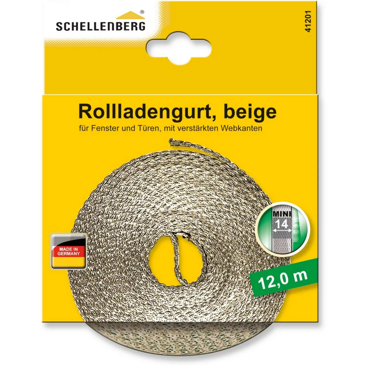 Schellenberg Rollladengurt Mini 14 mm 12 m Beige günstig online kaufen