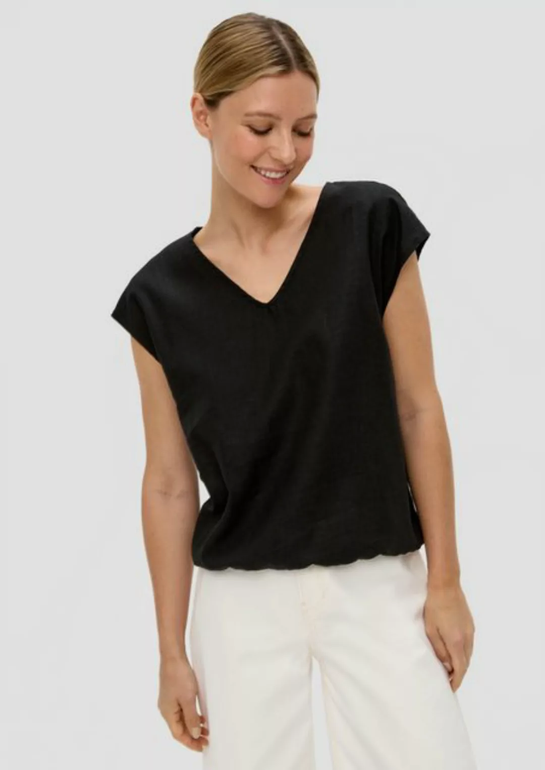 s.Oliver Shirttop Baumwoll-Shirt im Fabricmix günstig online kaufen