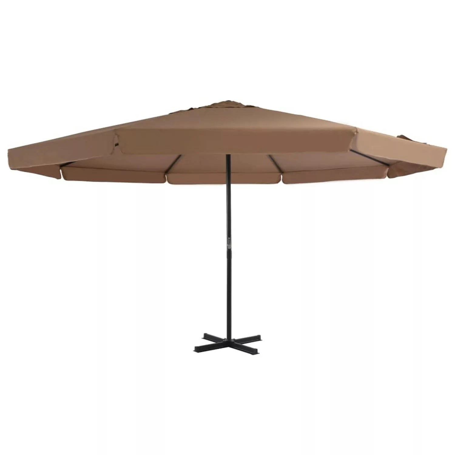 furnicato Sonnenschirm mit Aluminium-Mast 500 cm Taupe günstig online kaufen