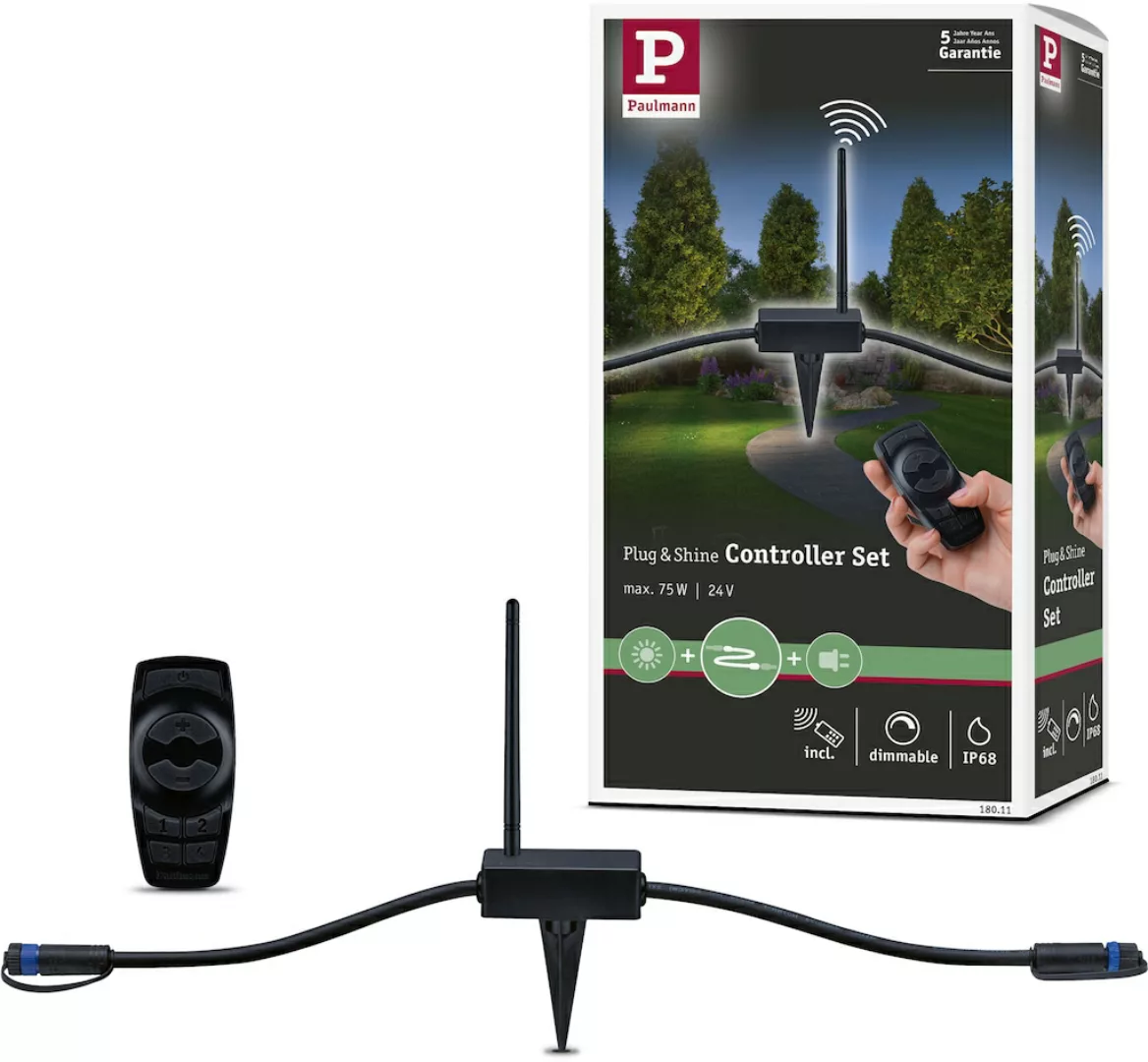 Paulmann Plug & Shine Controller IP68 Schwarz mit Fernbedienung günstig online kaufen