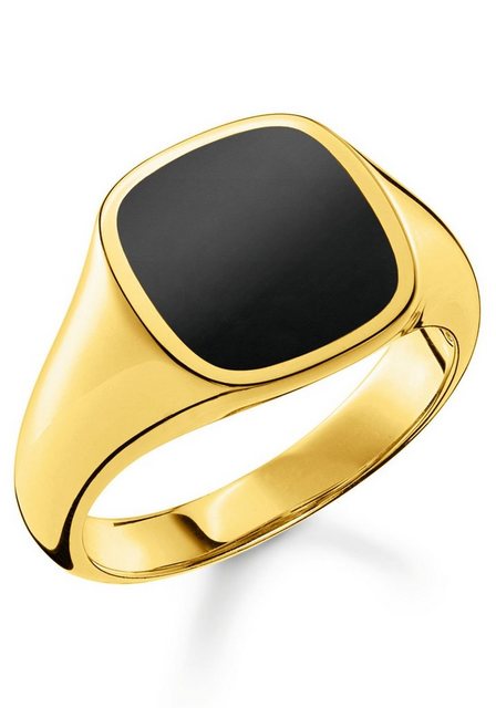 THOMAS SABO Siegelring »klassisch schwarz, schwarz-gold, TR2332-024-11-52-6 günstig online kaufen