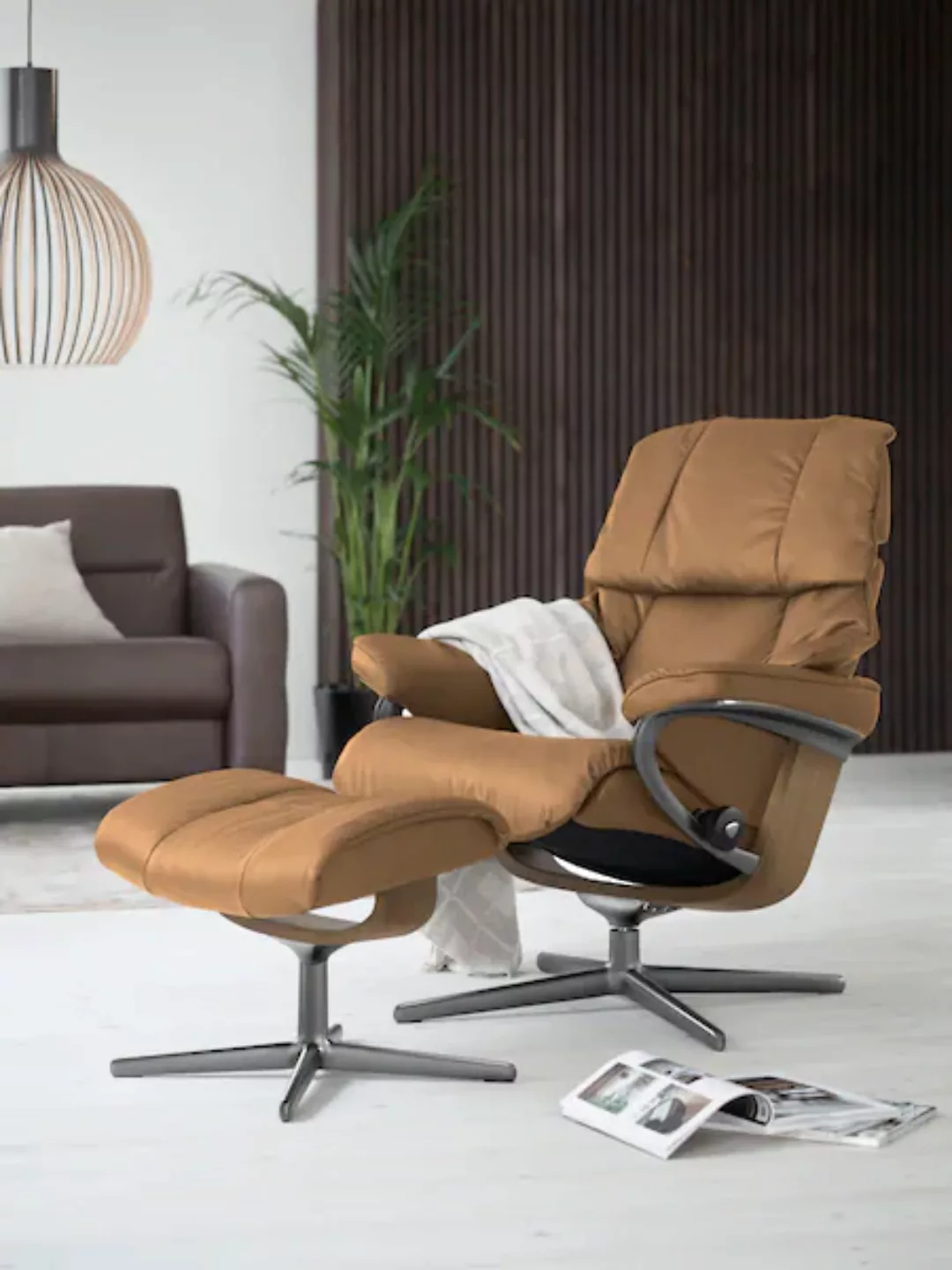 Stressless Fußhocker "Reno", mit Cross Base, Größe S, M & L, Holzakzent Eic günstig online kaufen