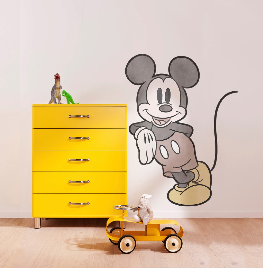 Disney Wandtattoo Mickey Mouse Grau Rot und Gelb 100 x 127 cm 612723 günstig online kaufen