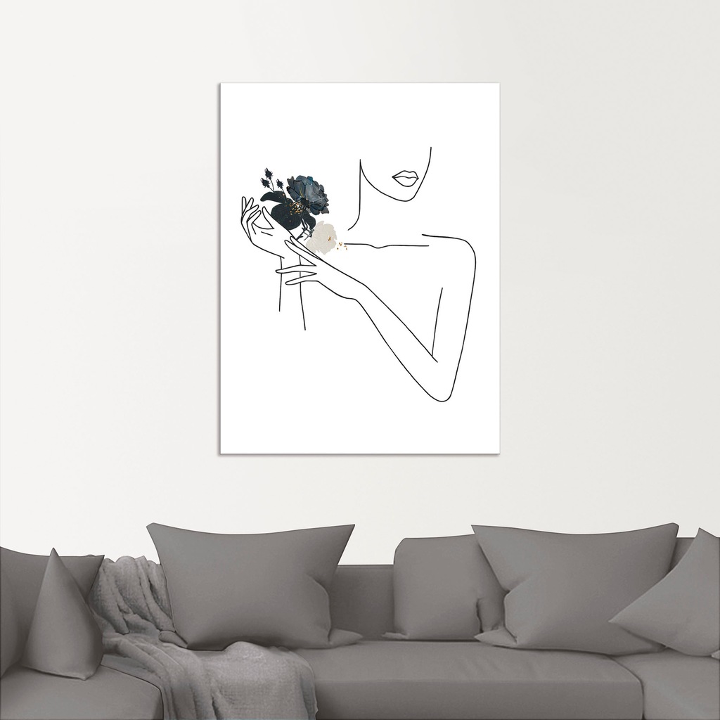 Artland Wandbild »Moderne LineArt Mädchen II«, Modebilder, (1 St.), als Alu günstig online kaufen