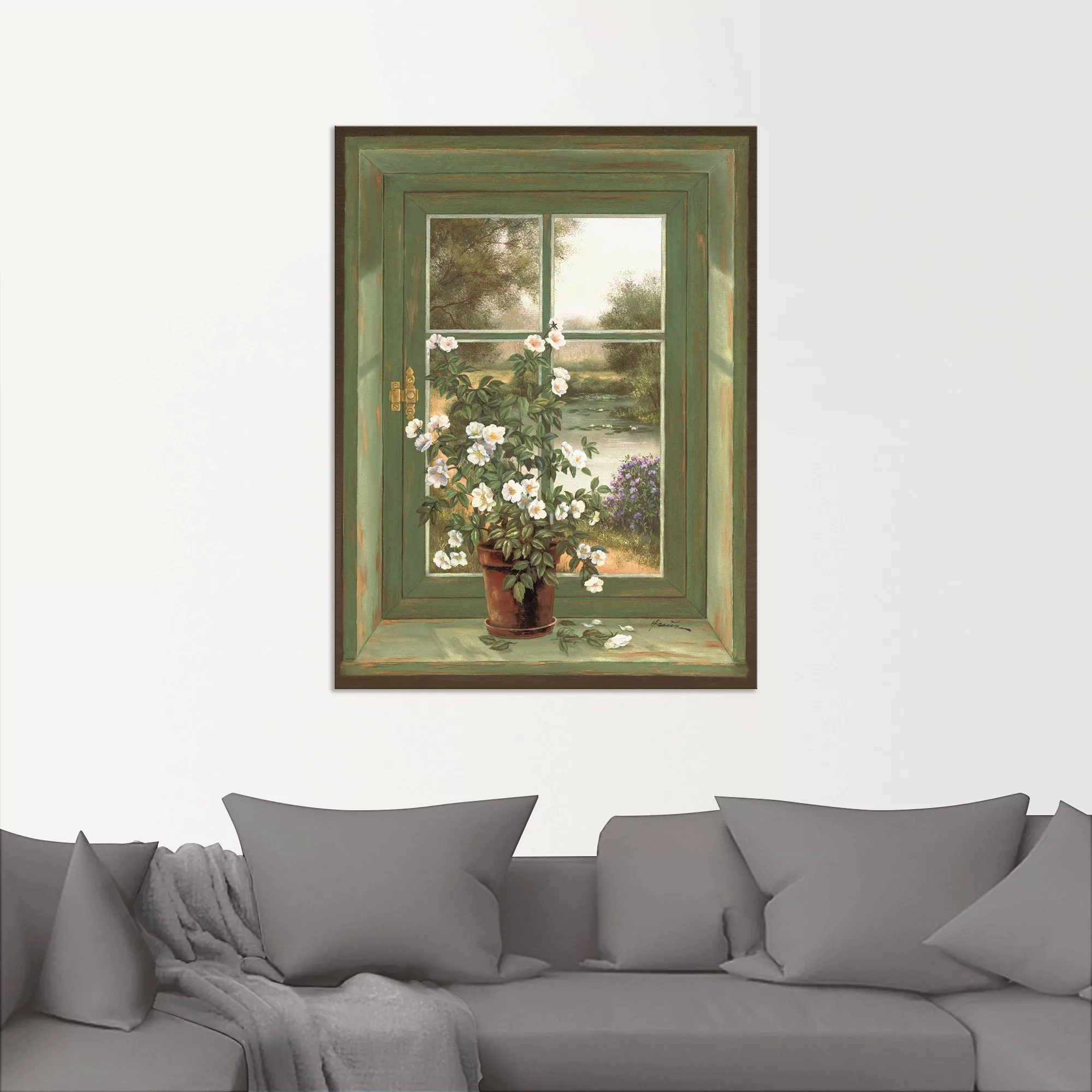 Artland Wandbild »Wildrosen am Fenster«, Arrangements, (1 St.), als Alubild günstig online kaufen