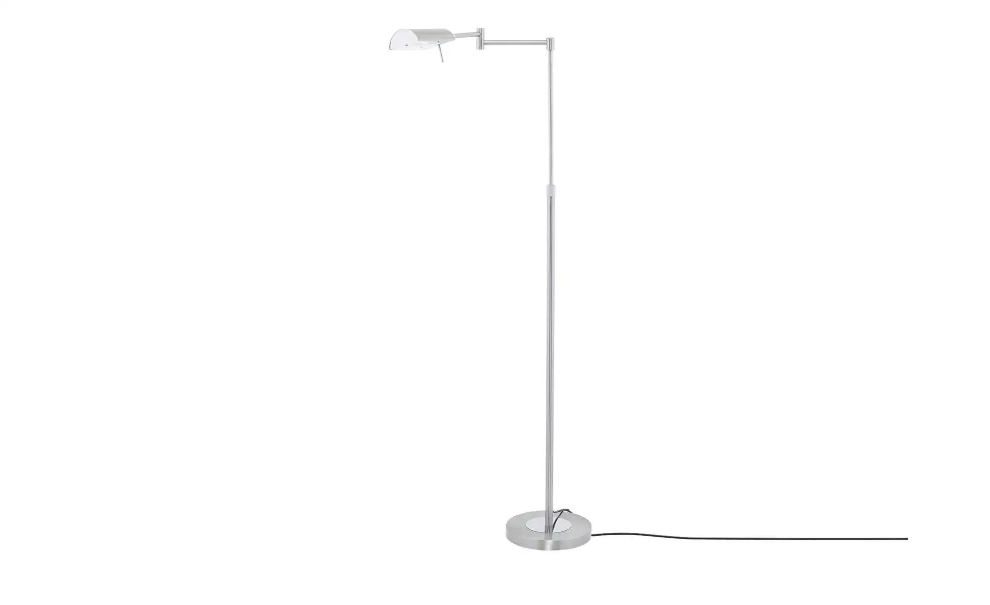 KHG LED-Leseleuchte  1-flammig  Nickel-matt   ¦ silber ¦ Maße (cm): H: 125 günstig online kaufen