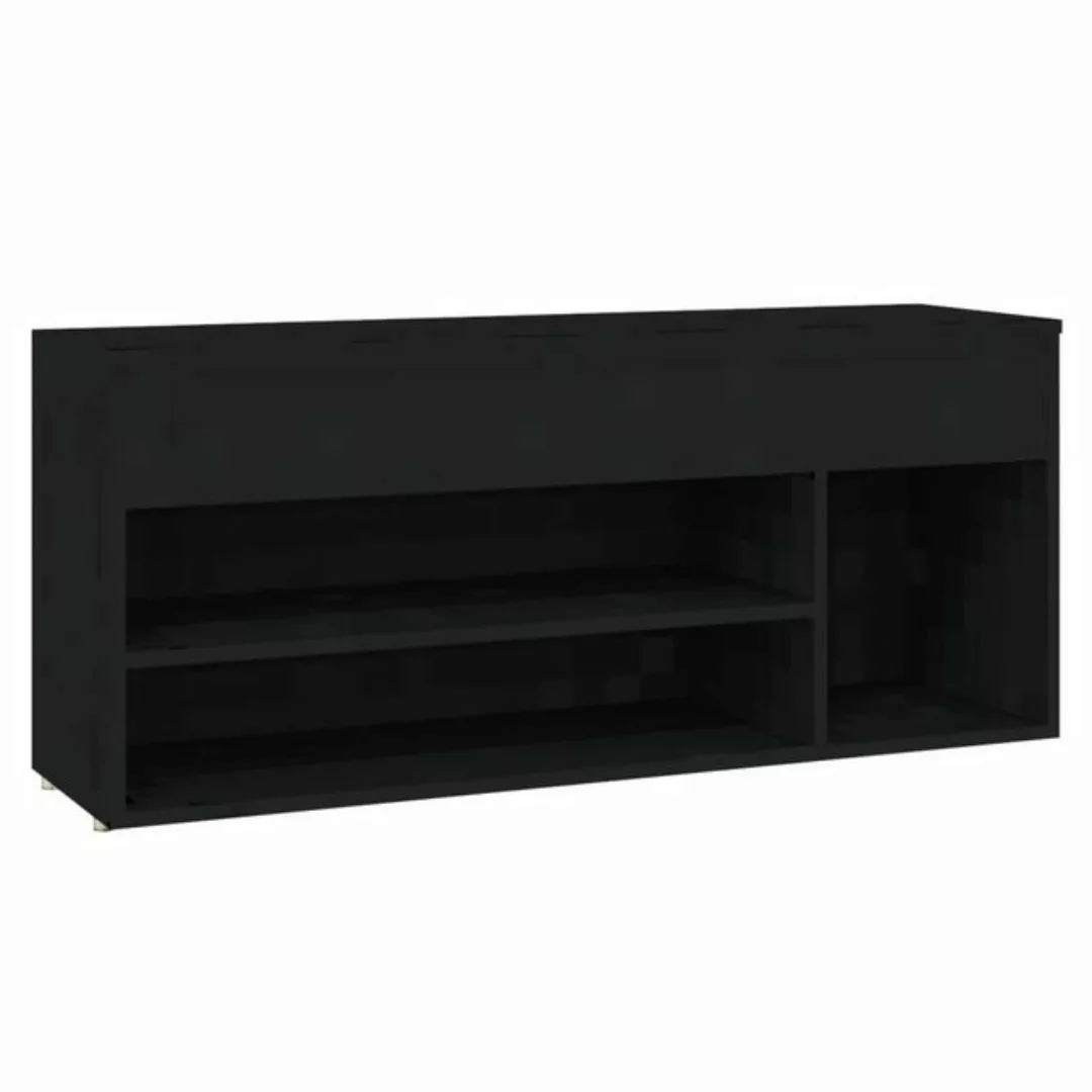 vidaXL Schuhschrank Schuhbank Schwarz 105x30x45 cm Holzwerkstoff günstig online kaufen