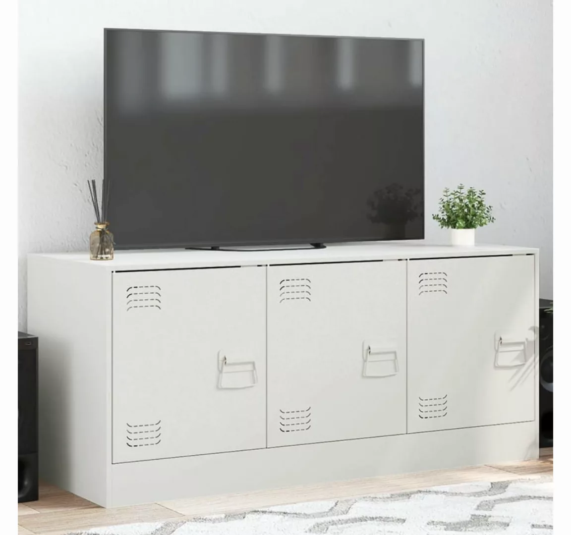 vidaXL TV-Schrank TV-Schrank Weiß 99x39x44 cm Stahl (1-St) günstig online kaufen