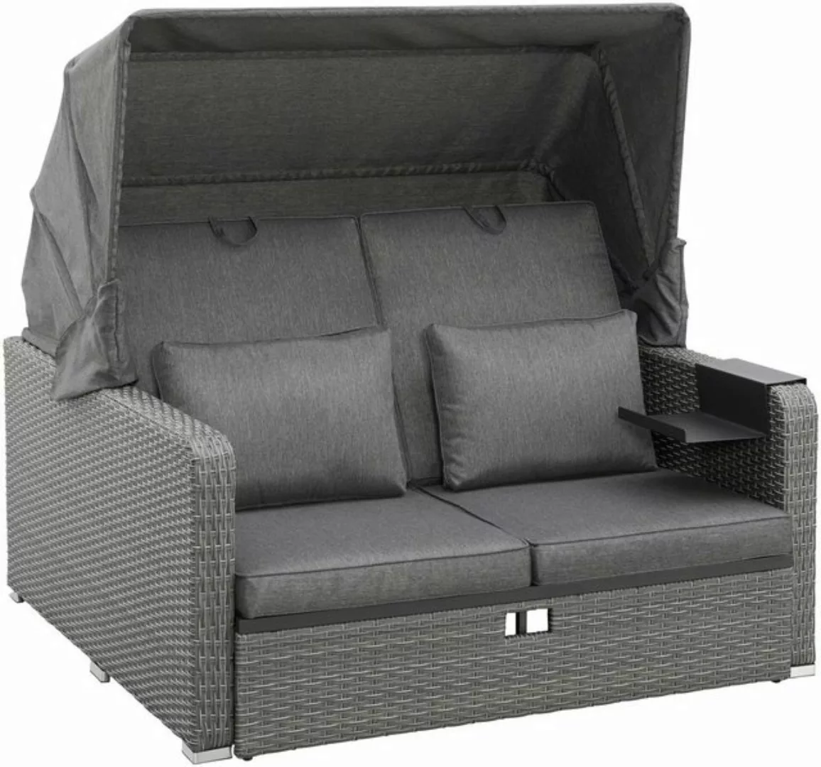 KONIFERA Loungebett Sylt, Set 8 Teile, ausziehbares Sofa, Hängetisch, mit k günstig online kaufen