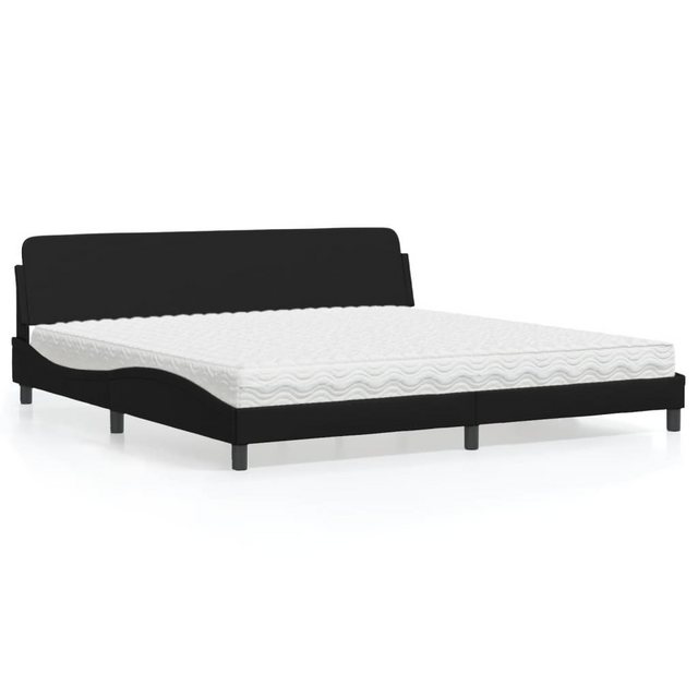 vidaXL Bett Bett mit Matratze Schwarz 200x200 cm Kunstleder günstig online kaufen