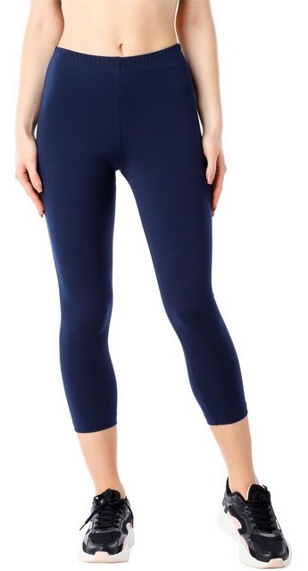 Bellivalini Leggings Damen 3/4 Capri Leggings aus Bio-Baumwolle BLV50-184 ( günstig online kaufen