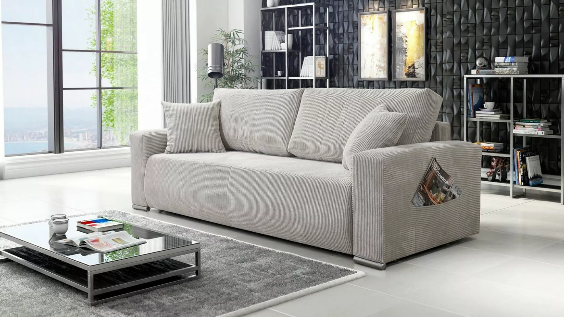 Küchen-Preisbombe Sofa Sofa Couch Schlafsofa Wohnlandschaft 3-Sitzer Lincol günstig online kaufen