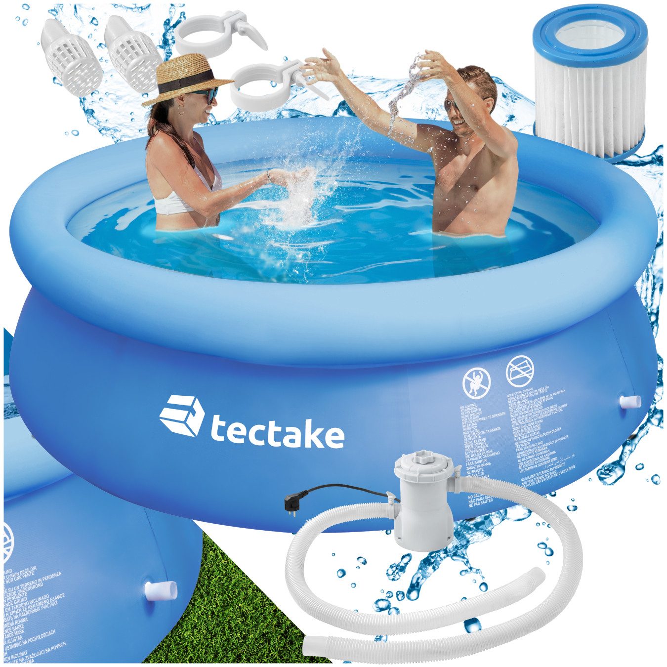 tectake Planschbecken Swimming Pool, rund günstig online kaufen