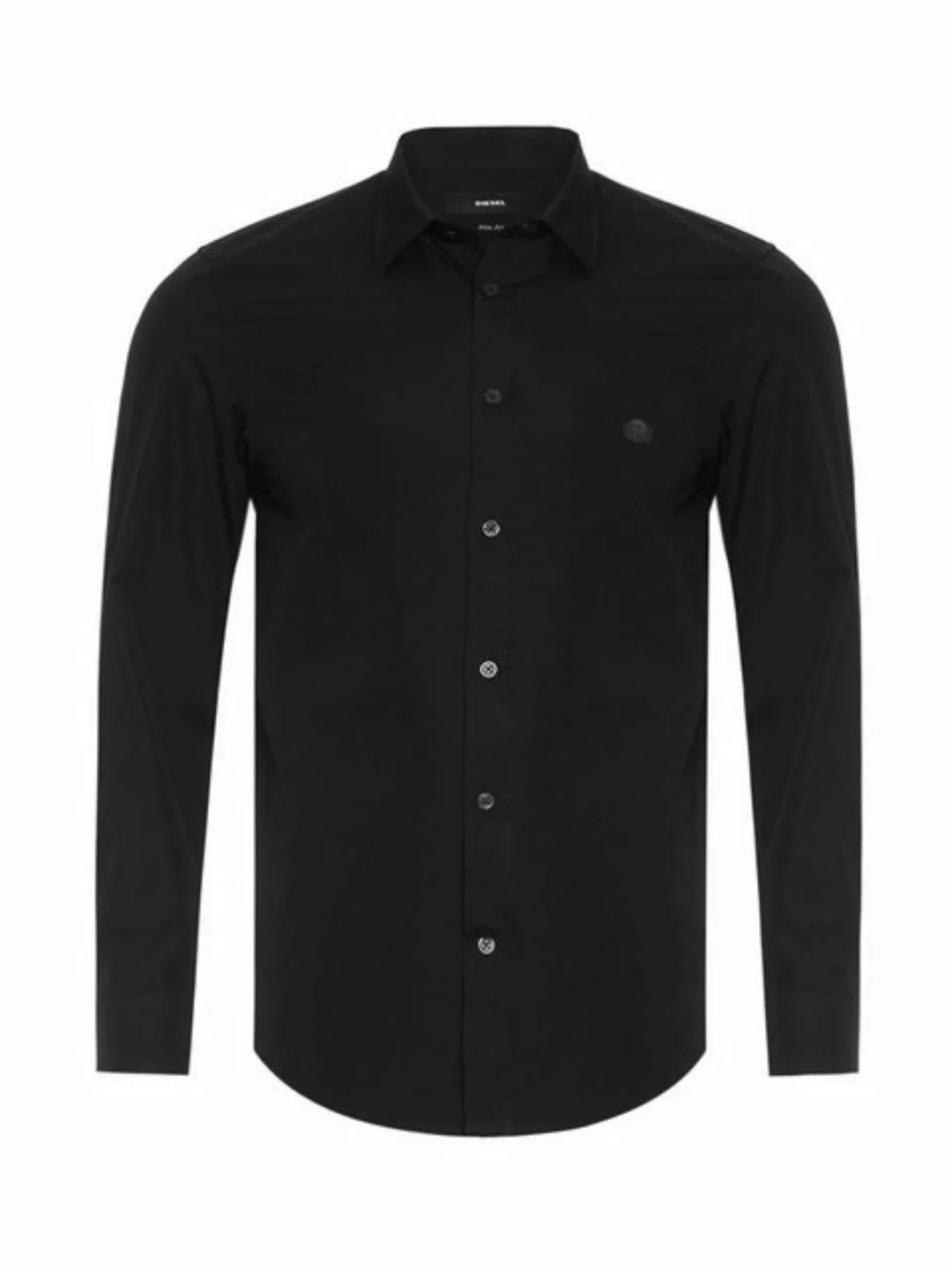 Diesel Businesshemd Slim Fit Langarm Shirt Schwarz - S-Bill günstig online kaufen