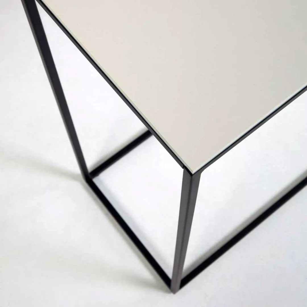 Konsolen Tisch Platte in Marmoroptik Metallbügelgestell günstig online kaufen