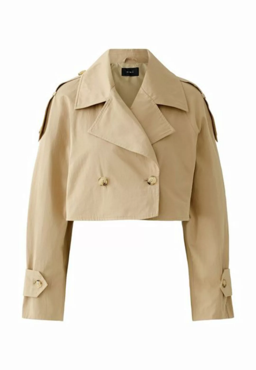 Oui Trenchcoat Trenchcoat Baumwoll-Twill günstig online kaufen