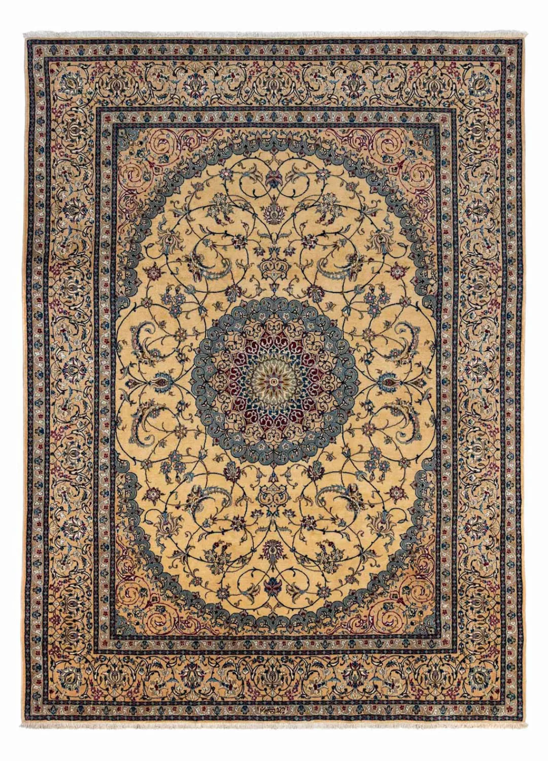 morgenland Wollteppich »Nain 9la Medaillon Beige 348 x 250 cm«, rechteckig, günstig online kaufen