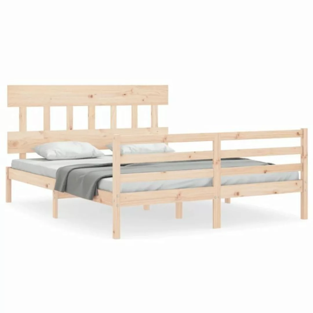furnicato Bett Massivholzbett mit Kopfteil 160x200 cm günstig online kaufen