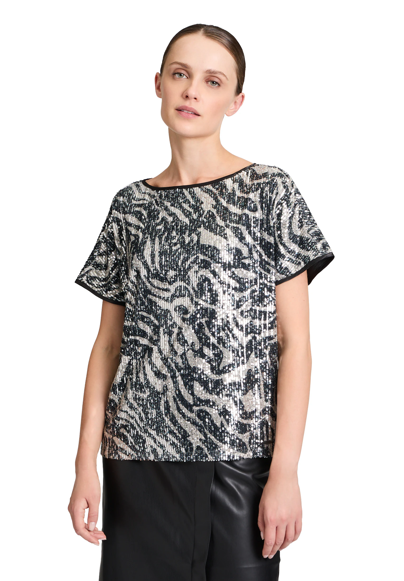 Betty&Co Schlupfbluse "Betty & Co Damen Schlupfbluse mit Pailletten" günstig online kaufen