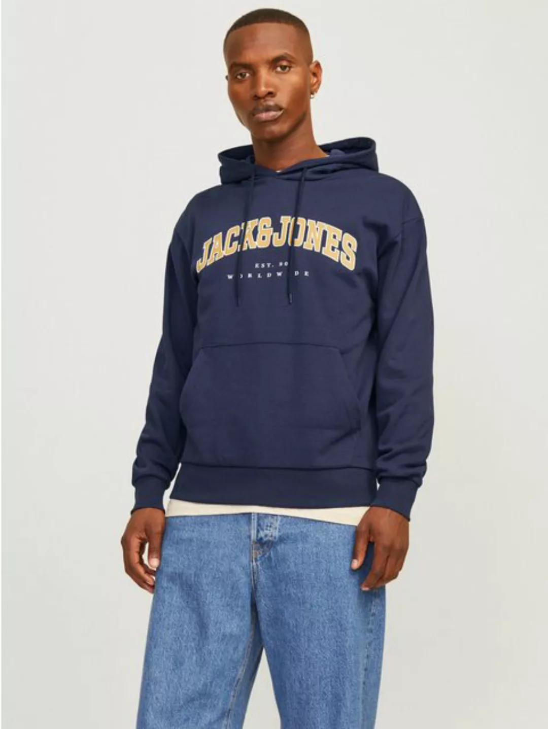 Jack & Jones Kapuzensweatshirt JJECALEB VARSITY SWEAT HOOD NOOS günstig online kaufen