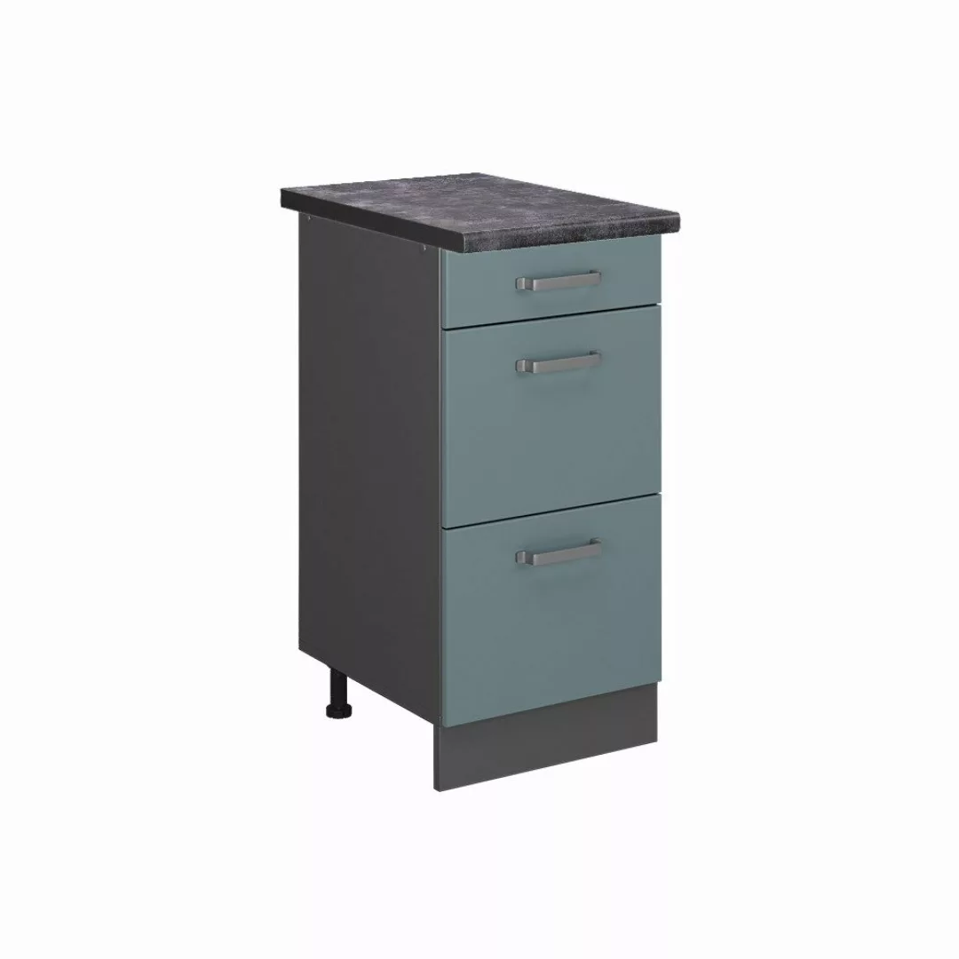 Vicco Unterschrank R-Line, Blau-Grau/Anthrazit, 40 cm günstig online kaufen
