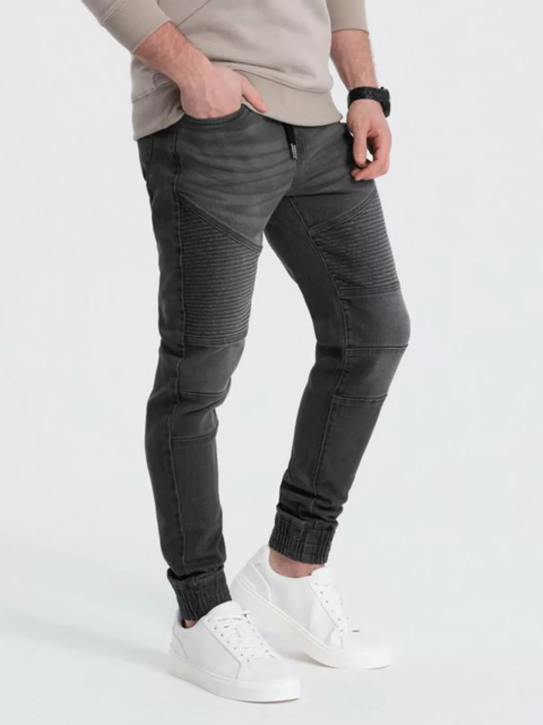 OMBRE Jeggings Herren-Jogginghose aus Denim mit Nähten günstig online kaufen