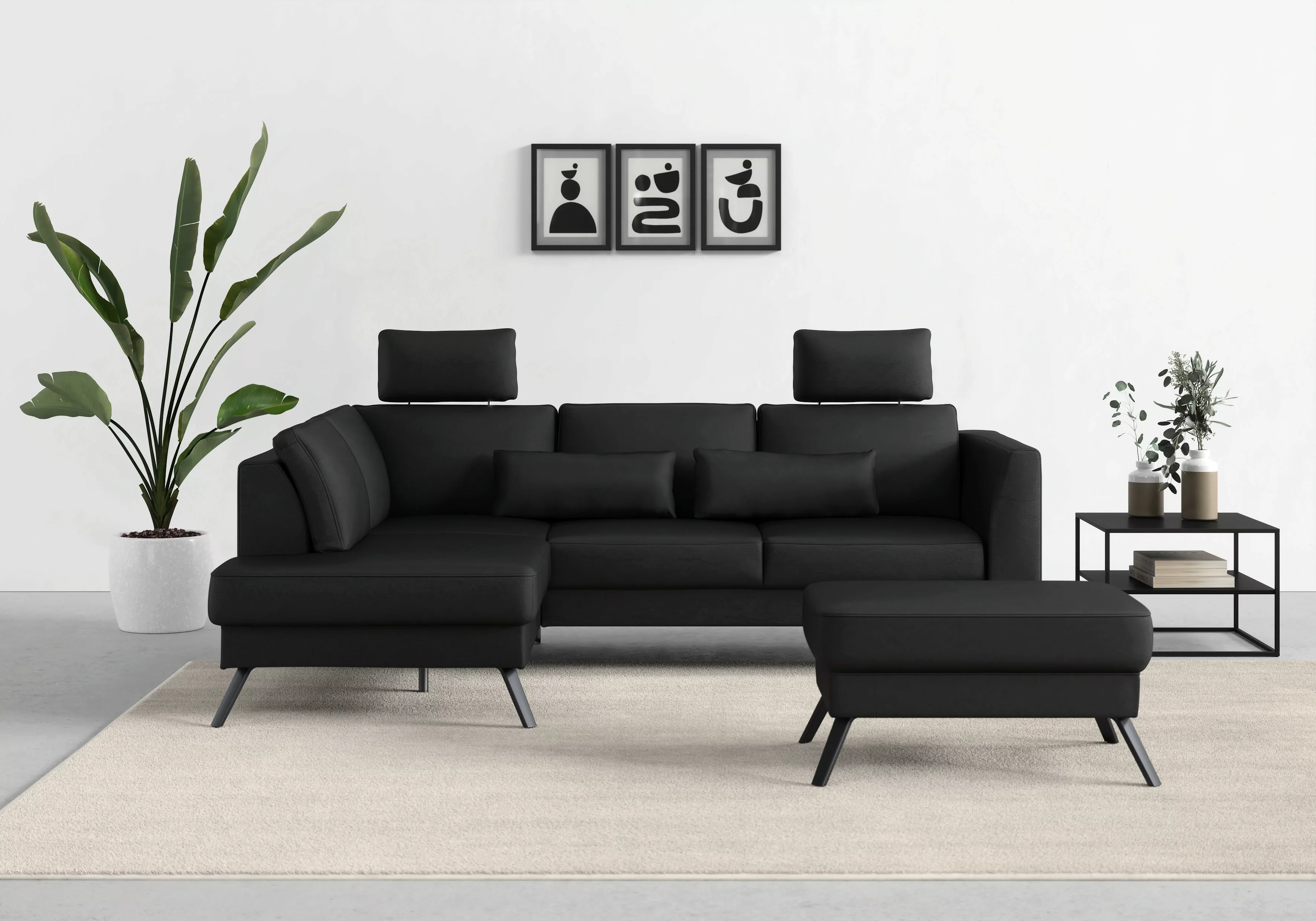 sit&more Ecksofa "Lindholm L-Form", mit Sitztiefenverstellung und Federkern günstig online kaufen