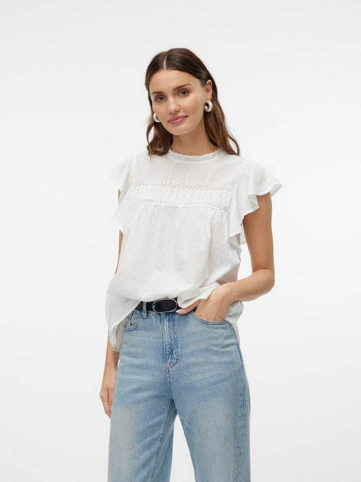 Vero Moda Blusenshirt VMTRINE SL LACE TOP WVN NOOS günstig online kaufen