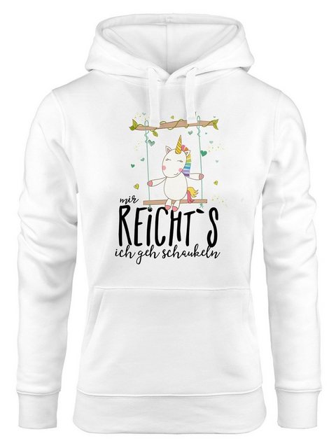 MoonWorks Hoodie Damen Kapuzen-Pullover Hoodie Einhorn auf Schaukel Mir rei günstig online kaufen