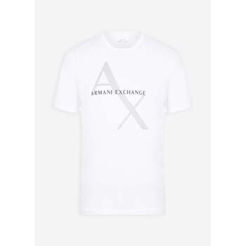 EAX  T-Shirts & Poloshirts Diagonal logo t-shirt - white günstig online kaufen