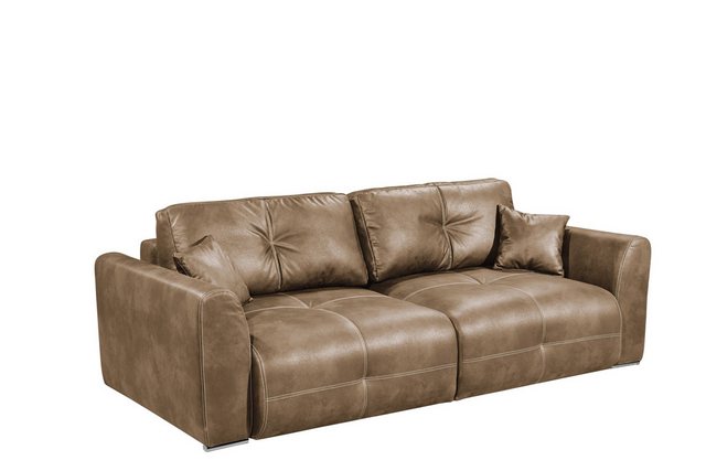 freiraum Schlafsofa DOLAN Lux.3DL, Liegefläche 160x197cm, light brown - 245 günstig online kaufen