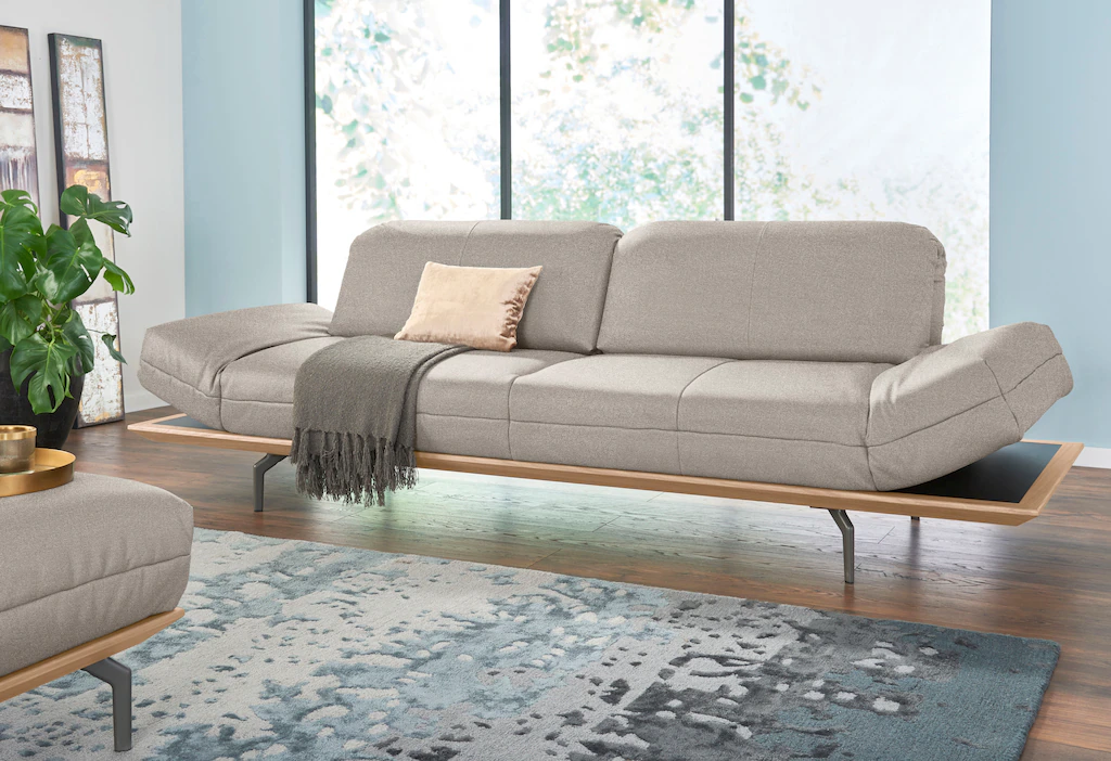 hülsta sofa 3-Sitzer »hs.420«, in 2 Qualitäten, Holzrahmen in Eiche Natur o günstig online kaufen