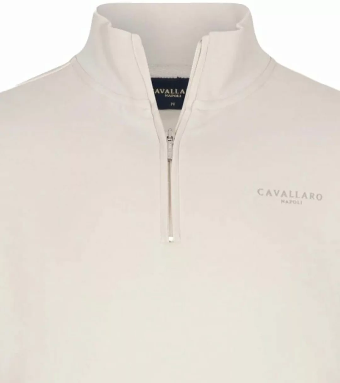 Cavallaro Bellunio Half Zip Pullover Ecru - Größe M günstig online kaufen