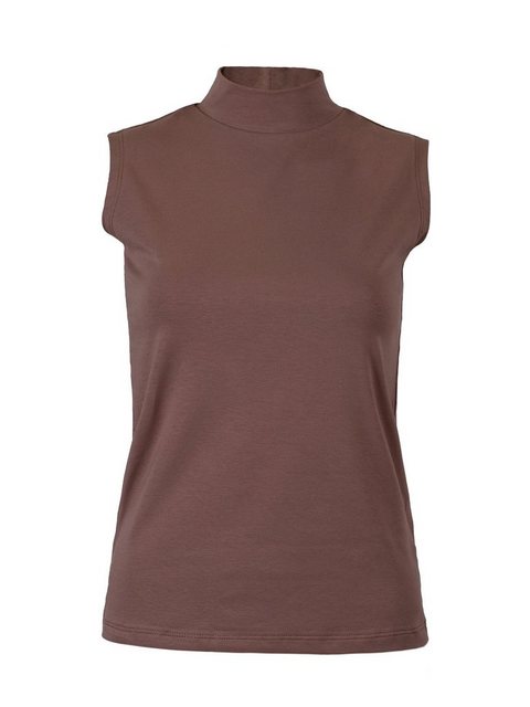 Evoni T-Shirt Basic Shirt ärmellos Halbkragen Tank-Top günstig online kaufen