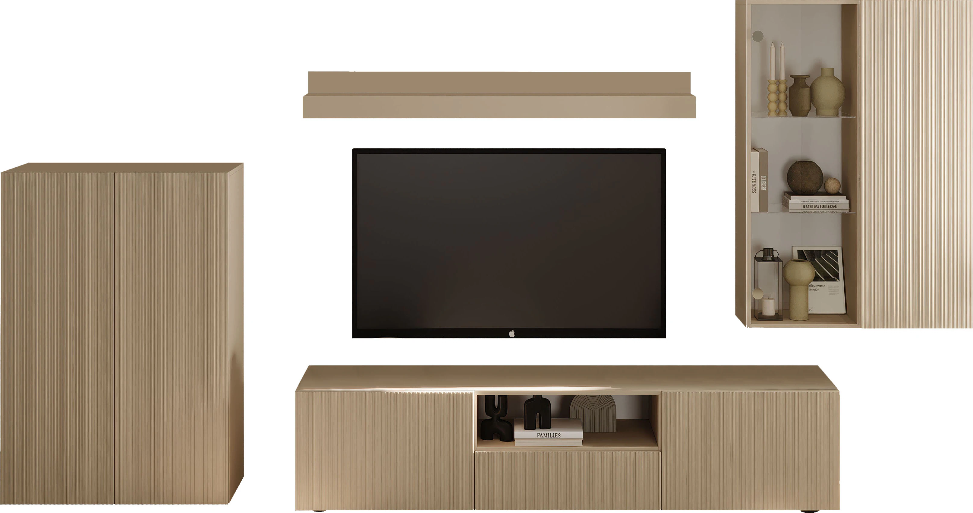 INOSIGN Wohnwand »Rio, 4tlg. Breite 300 cm, modernes, elegantes Wohnzimmer- günstig online kaufen