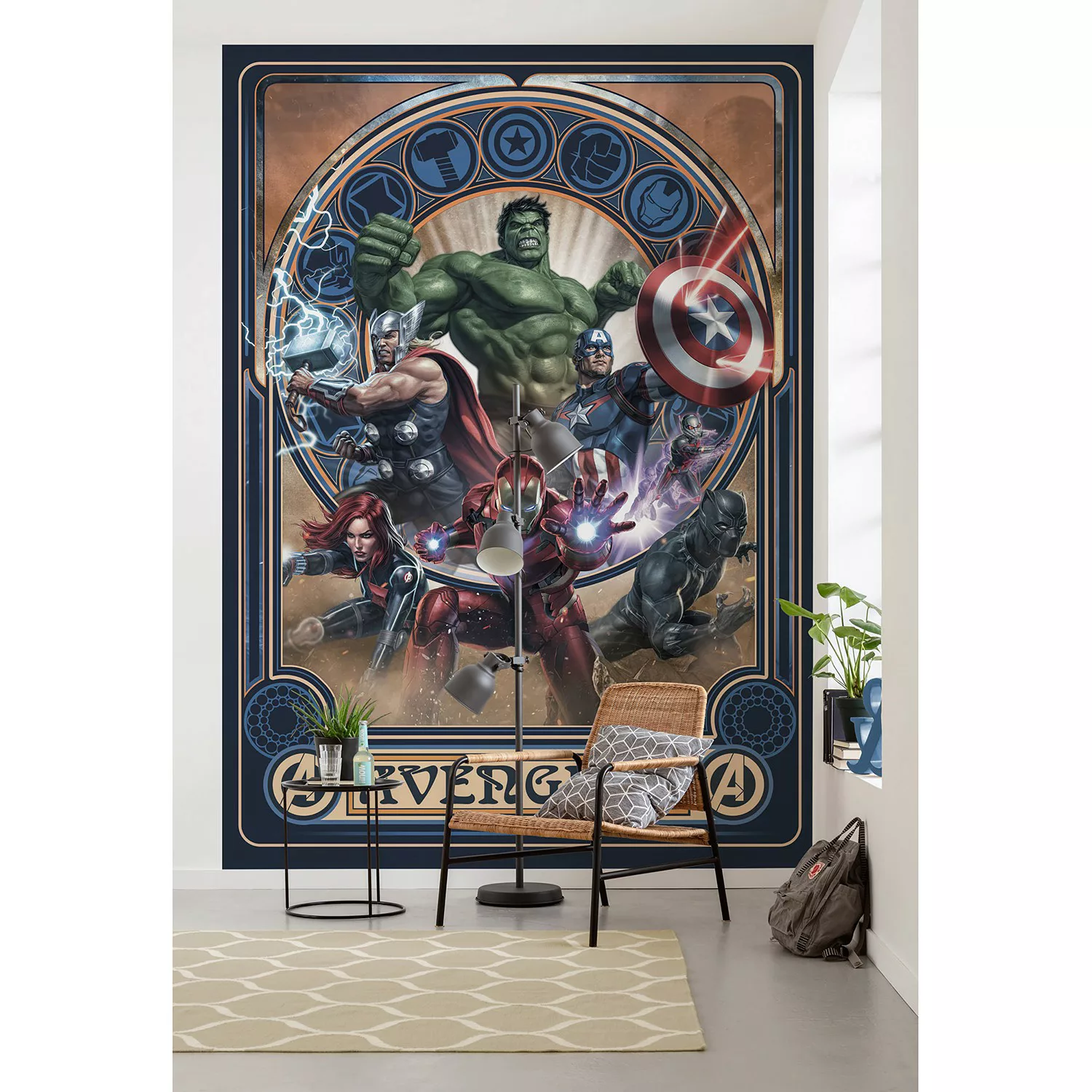 Komar Vliestapete »Avengers Ornament« günstig online kaufen