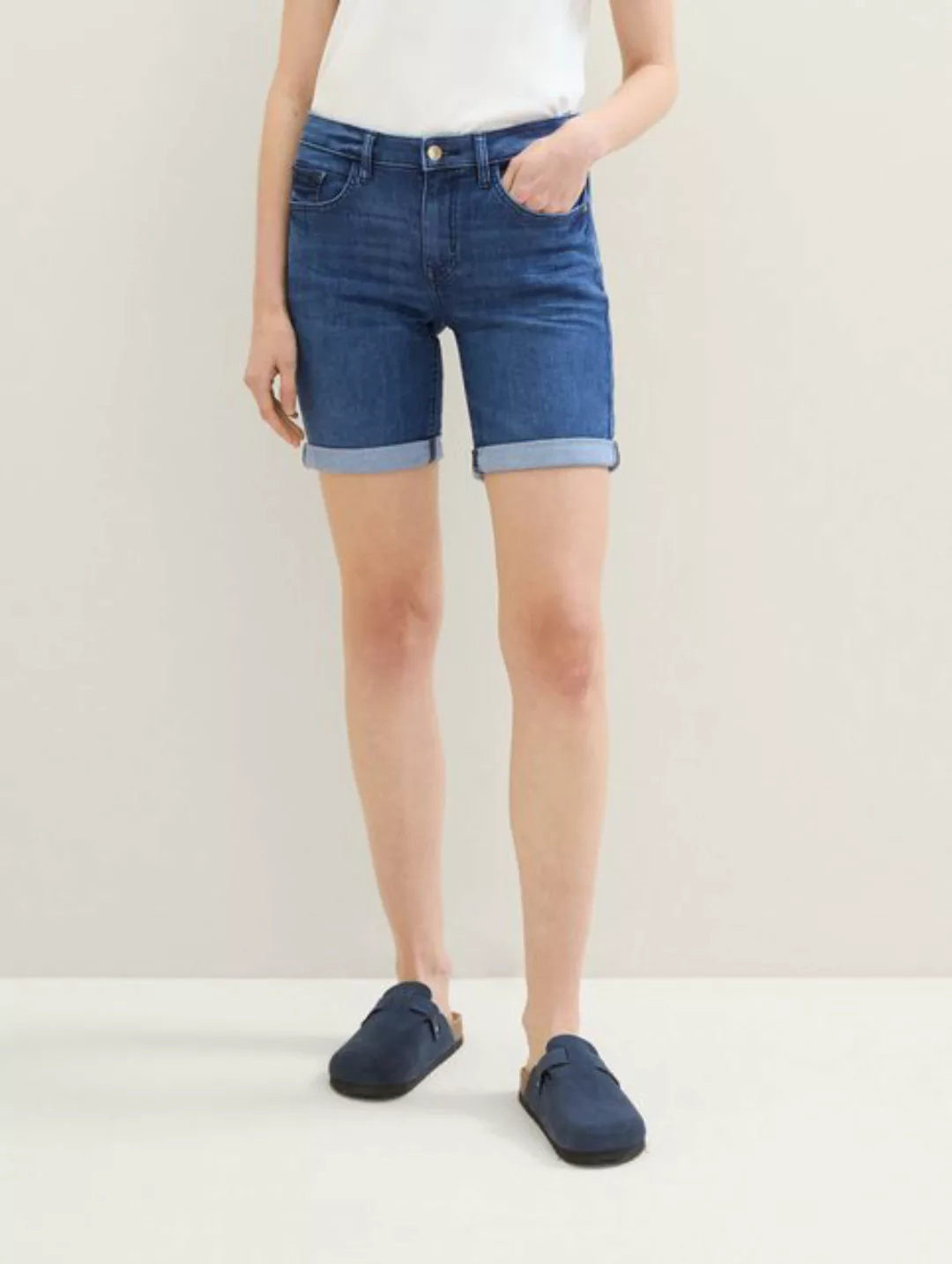 TOM TAILOR Jeansshorts Shorts Slim Fit Five-Pocket Jeansshorts Denim 7378 i günstig online kaufen