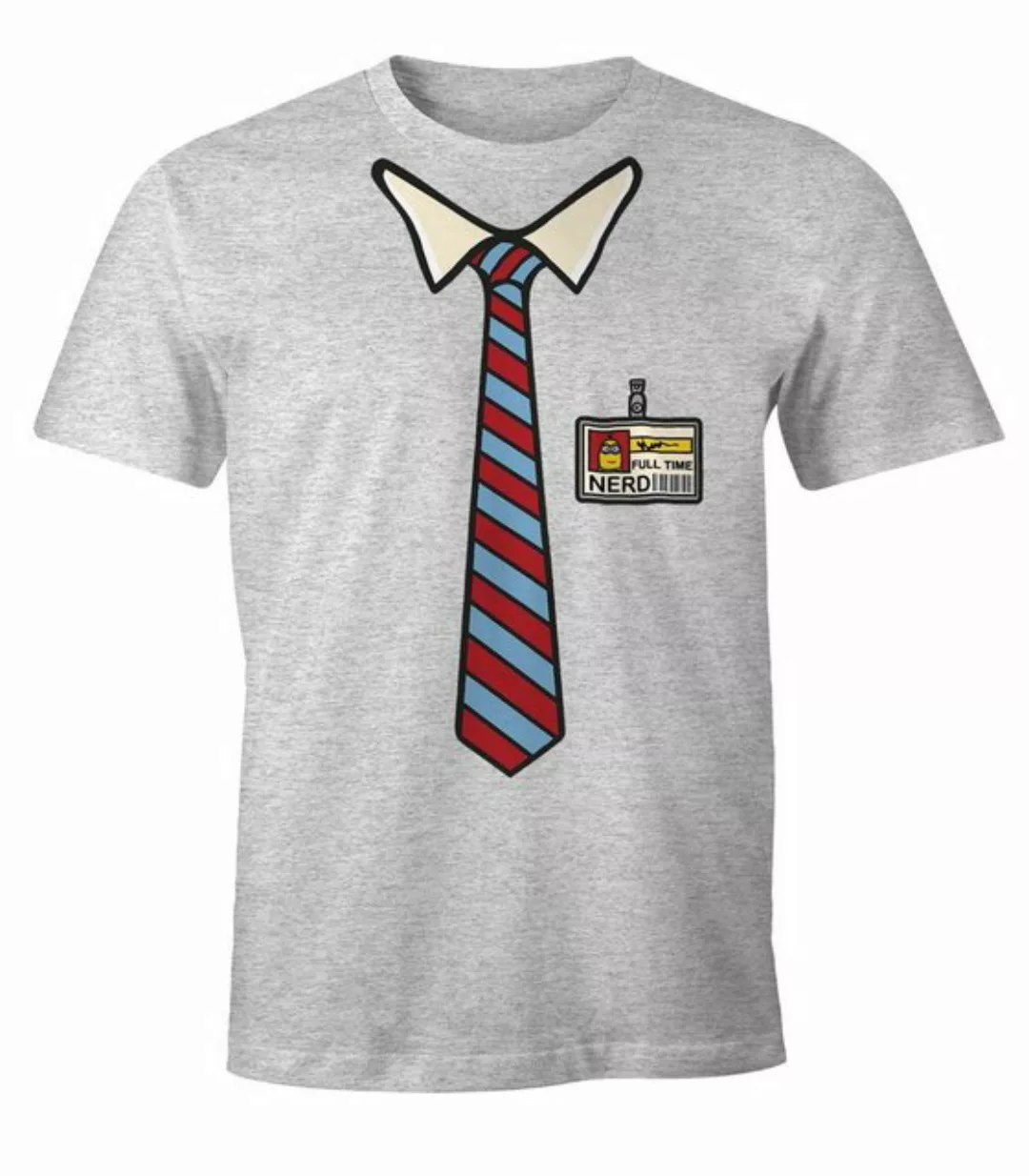 MoonWorks Print-Shirt Herren T-Shirt Full Time Nerd Geek Fun-Shirt Moonwork günstig online kaufen