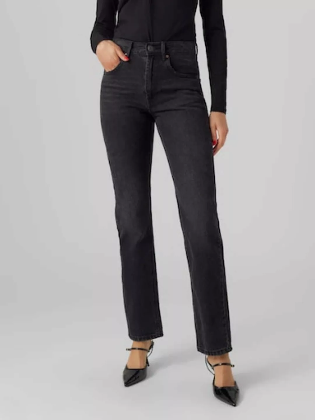 Vero Moda High-waist-Jeans "VMHAILEY HR STRAIGHT DNM JNS LI131 NOOS" günstig online kaufen