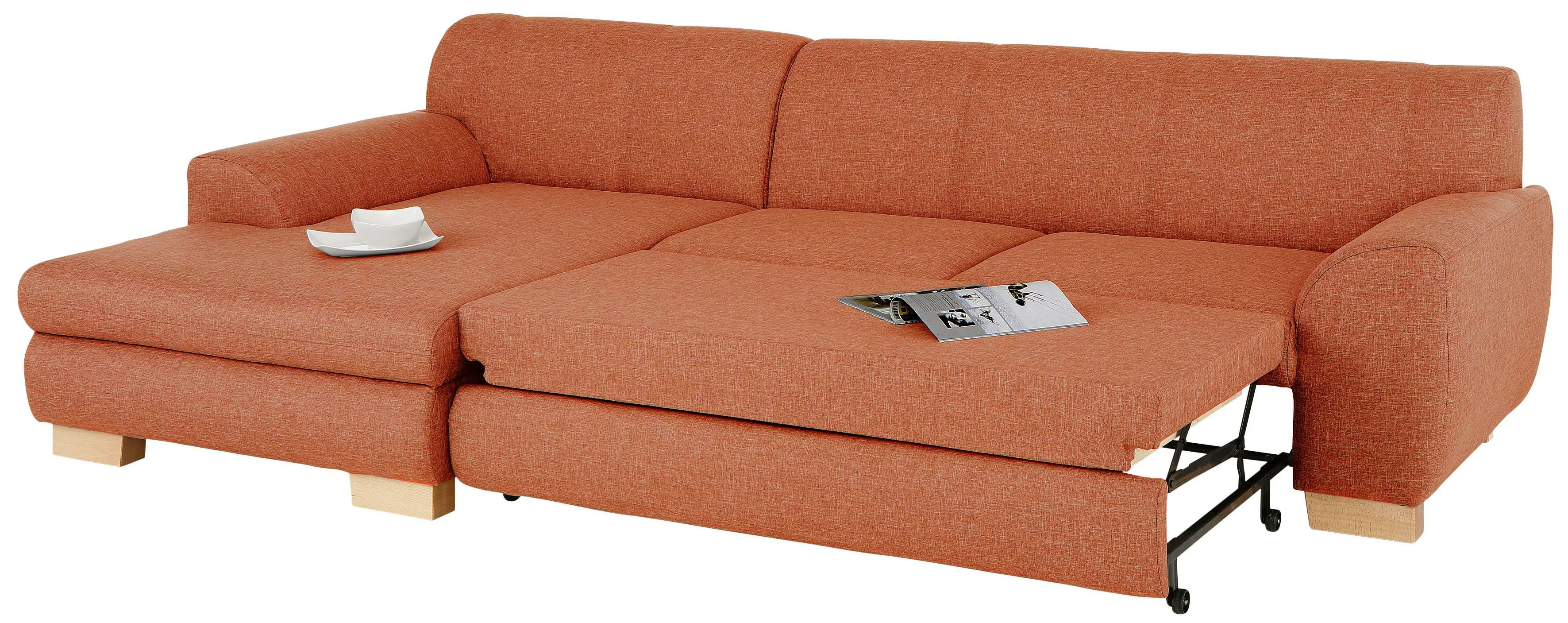 Home affaire Ecksofa "Nika L-Form", Polsterecke, Struktur fein oder Melrose günstig online kaufen