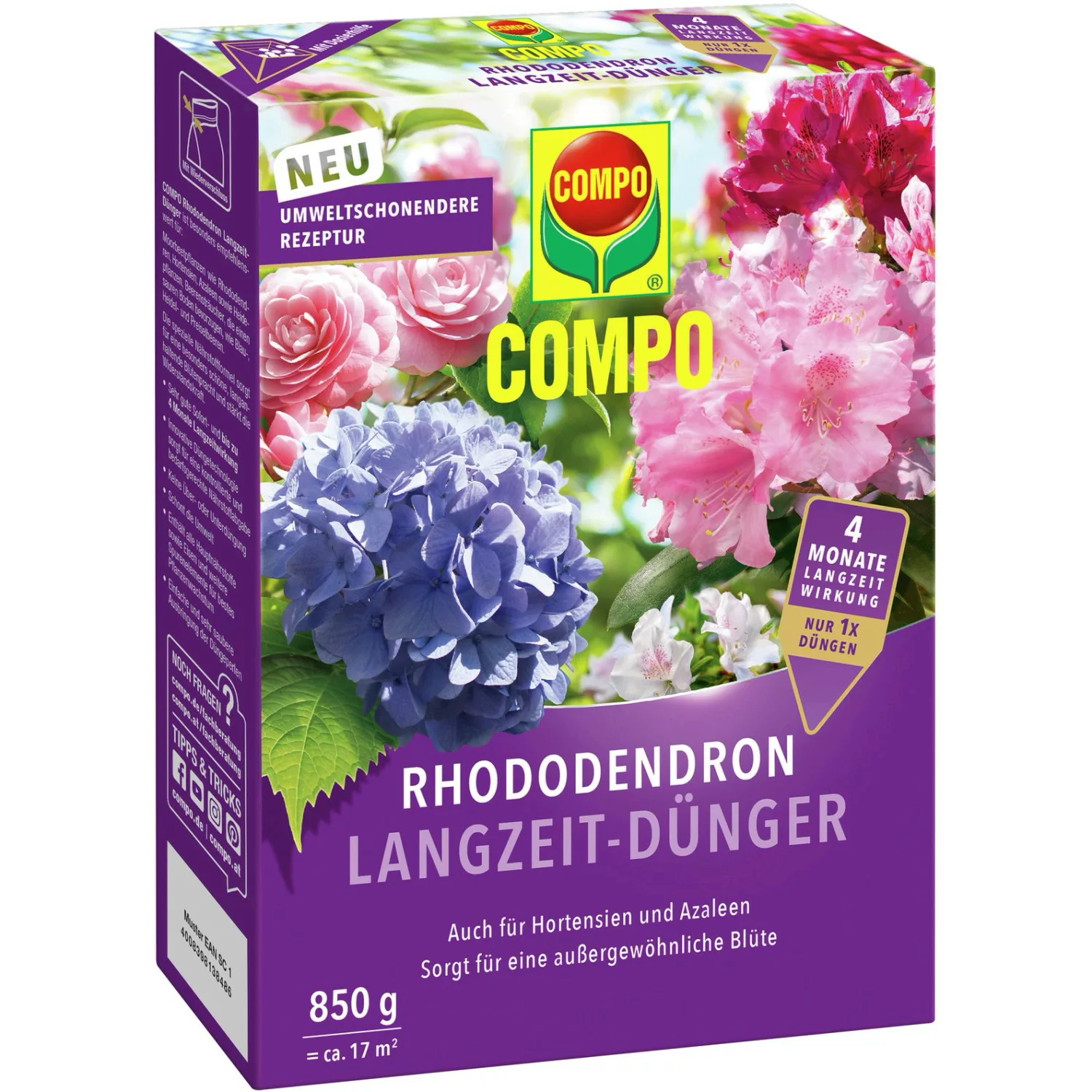 Compo Rhododendron Langzeit-Dünger 850 g günstig online kaufen